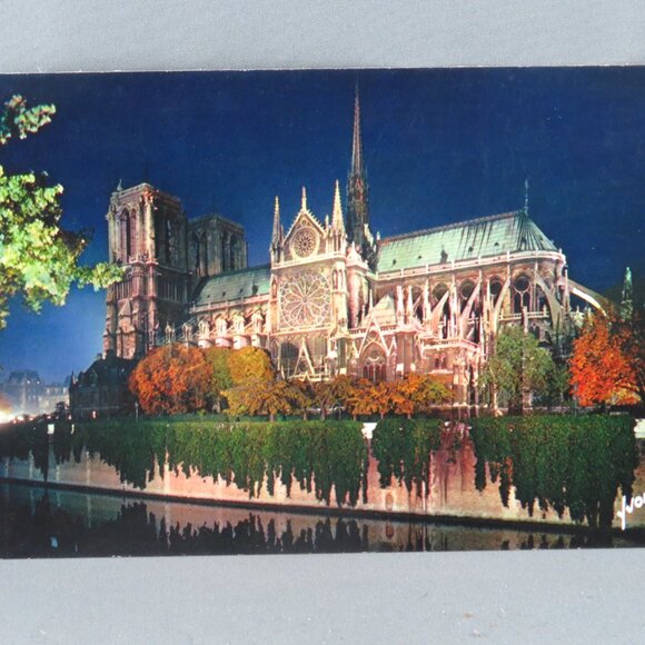 Vintage Postcard - Notre Dame at Night Paris - Yvon Paris - Picture 4 of 4